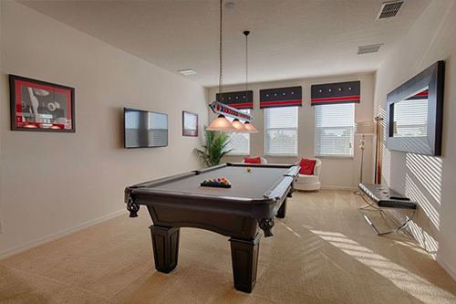 A pool Table in a buy to let orlando Home